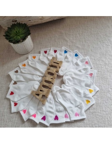 Mi-Chaussettes à Motif Cœur - Douces et Confortables