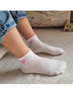 Mi-Chaussettes à Motif Cœur - Douces et Confortables 2