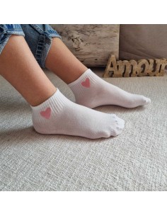 Mi-Chaussettes à Motif Cœur - Douces et Confortables 2