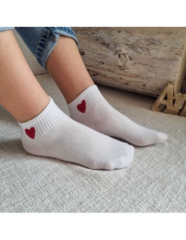 Mi-Chaussettes à Motif Cœur - Douces et Confortables