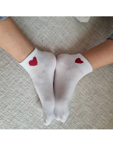Mi-Chaussettes à Motif Cœur - Douces et Confortables