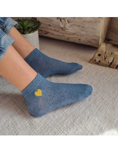 Mi-Chaussettes Pailletées à Motif 💛 - Douces et Confortables