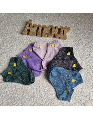 Mi-Chaussettes Pailletées à Motif 💛 - Douces et Confortables
