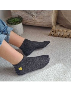 Mi-Chaussettes Pailletées à Motif 💛 - Douces et Confortables
