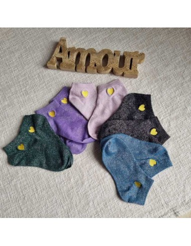 Mi-Chaussettes Pailletées à Motif 💛 - Douces et Confortables