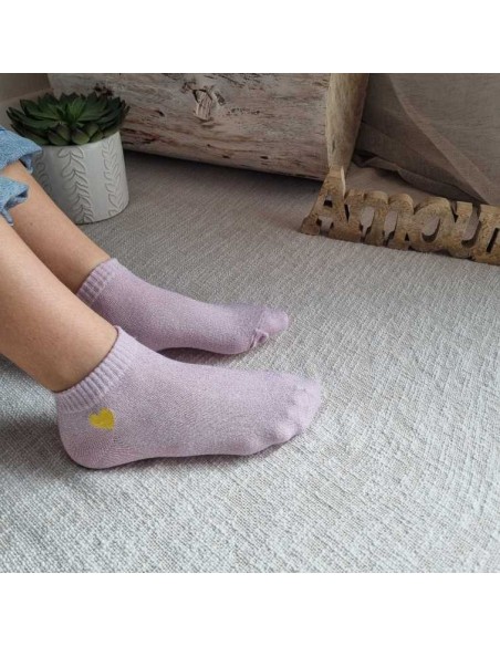 Mi-Chaussettes Pailletées à Motif 💛 - Douces et Confortables