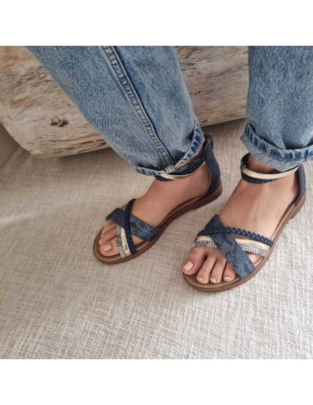 Sandales Plates - Lanières Croisées et Brides Cheville - Tendance Eté