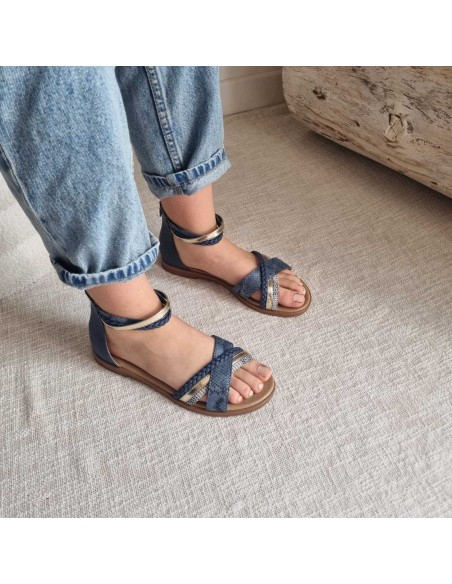 Sandales Plates - Lanières Croisées et Brides Cheville - Tendance Eté