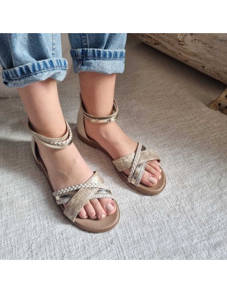 Sandales Plates - Lanières Croisées et Brides Cheville - Tendance Eté