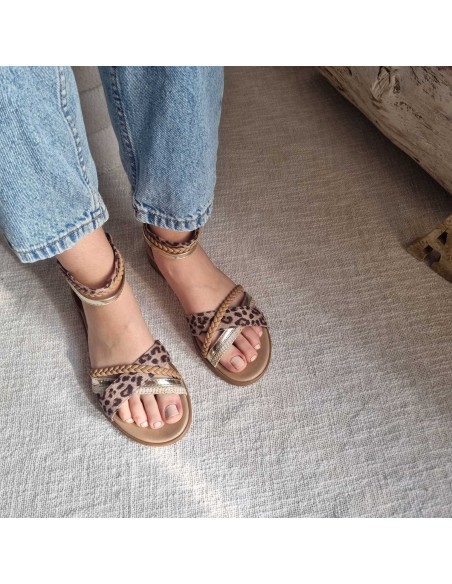 Sandales Plates - Lanières Croisées et Brides Cheville - Tendance Eté