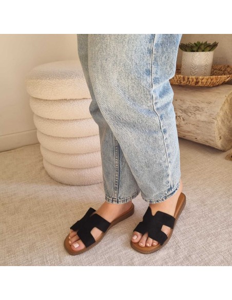 Mules Plates Suédées - Chaussures Femme Tendance - Confort et Elégance au quotidien